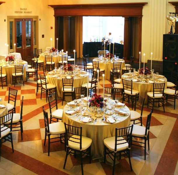 For corporate events  we have tables, chairs, linens